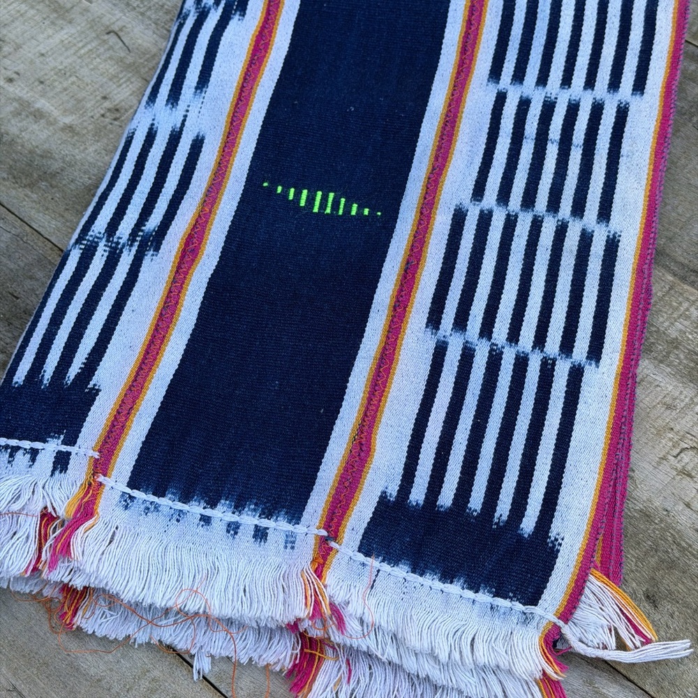 Vintage African Indigo Baule Mudcloth 55” L x 40” W Textile | No. 118